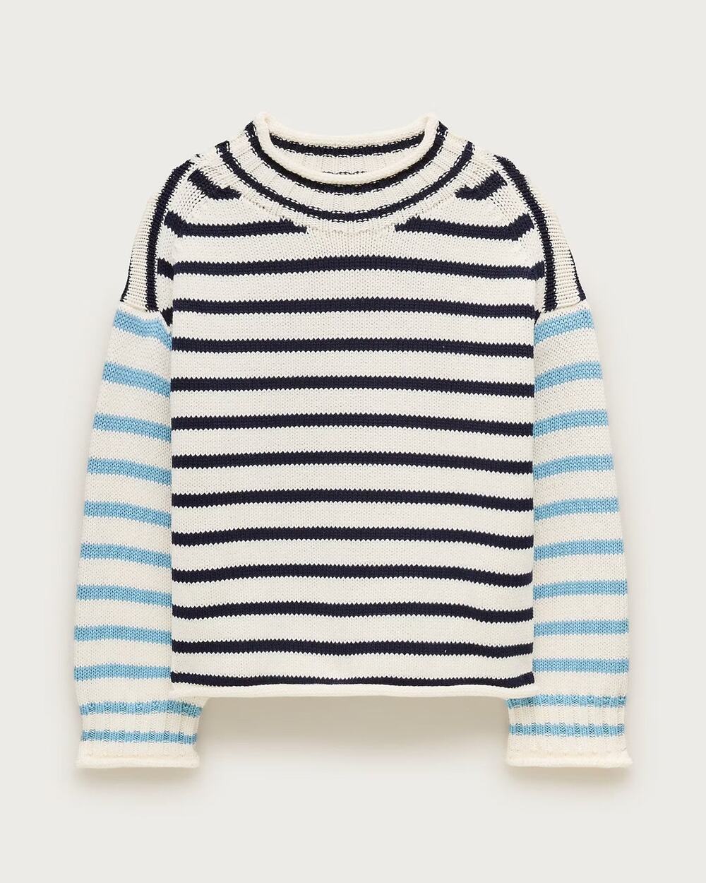 J.Crew 2025 Rollneck Long Sleeves Sweater In Stripe - M